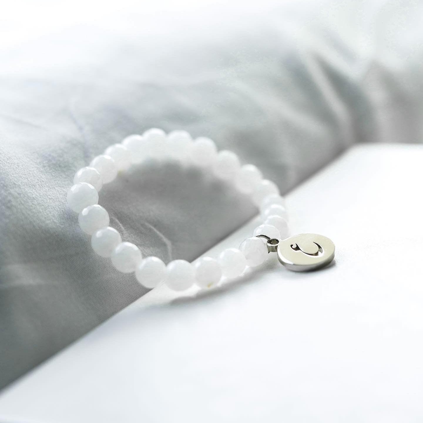 Milky White Bead Bracelet