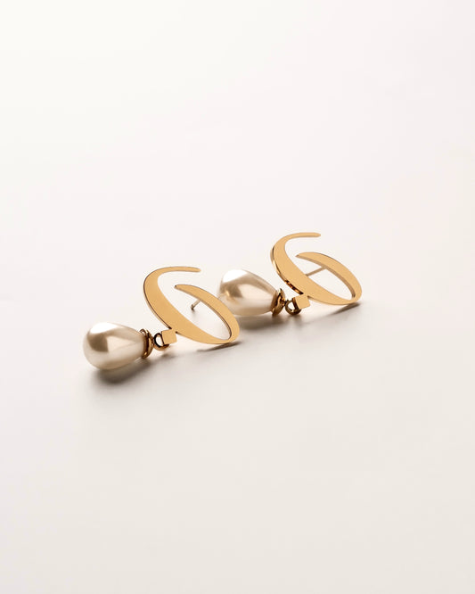Calligraphed Initial Earring ب