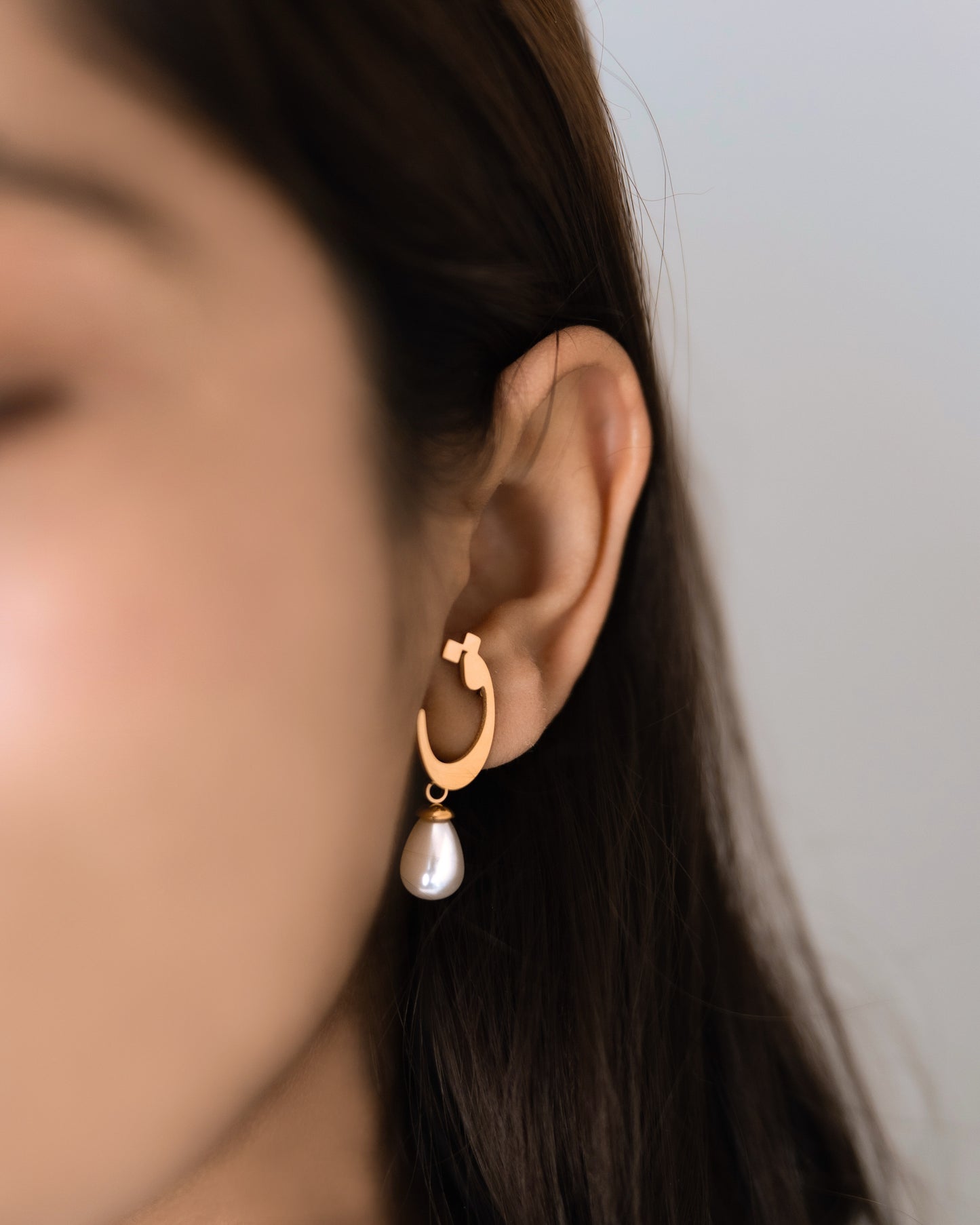 Calligraphed Initial Earrings