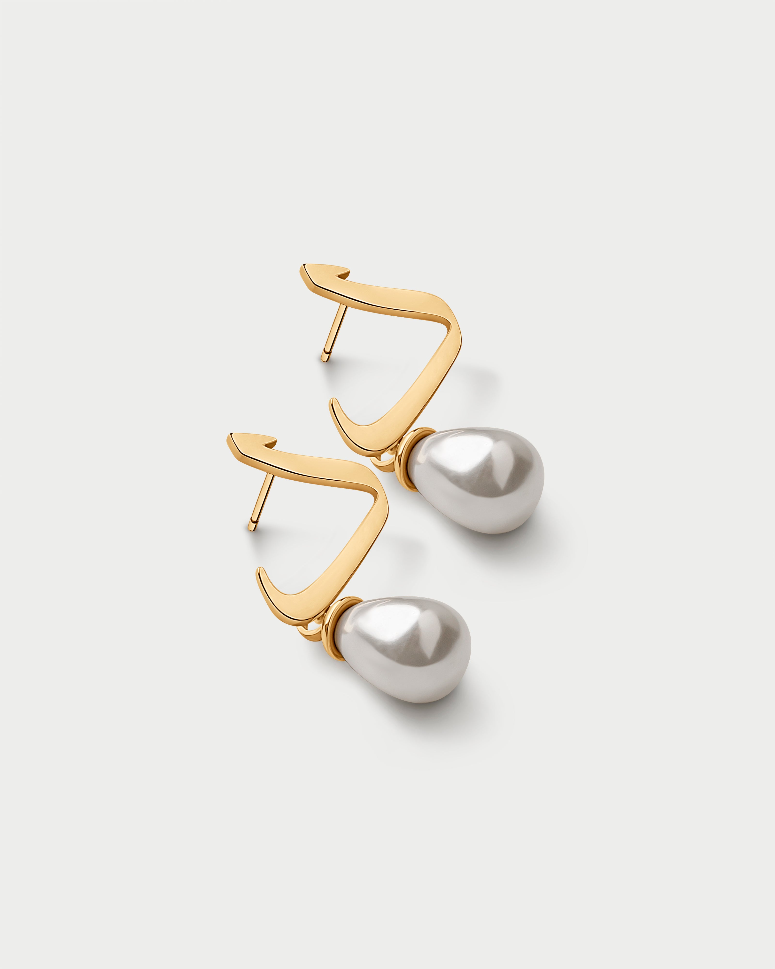 Calligraphed Initial Earrings د