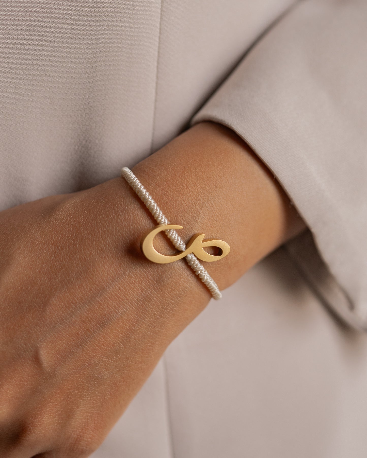 Rope Initial Bracelet