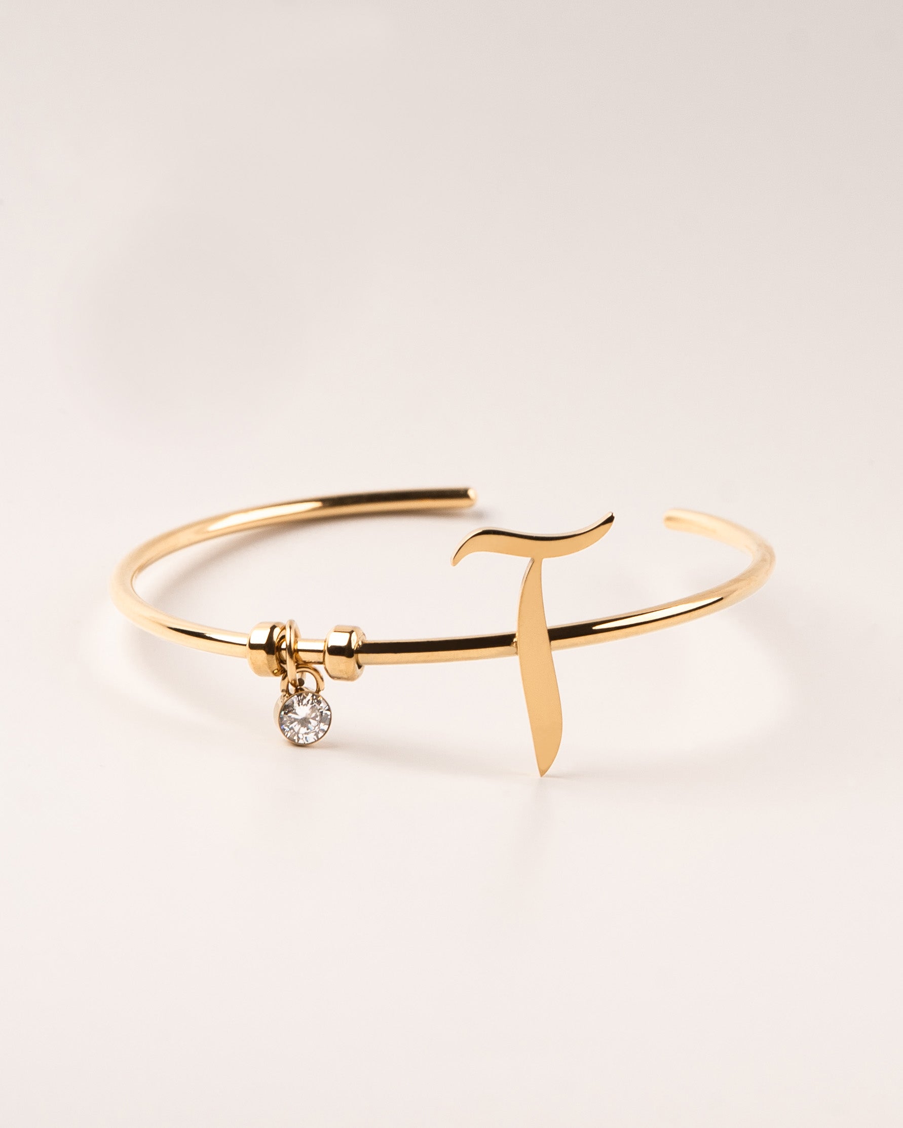 Calligraphed Initial Bracelet آ