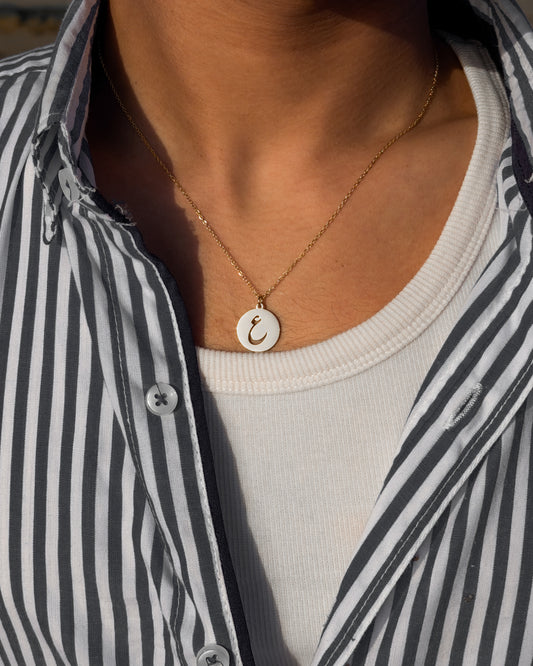 Initial Necklace (Silver) ل