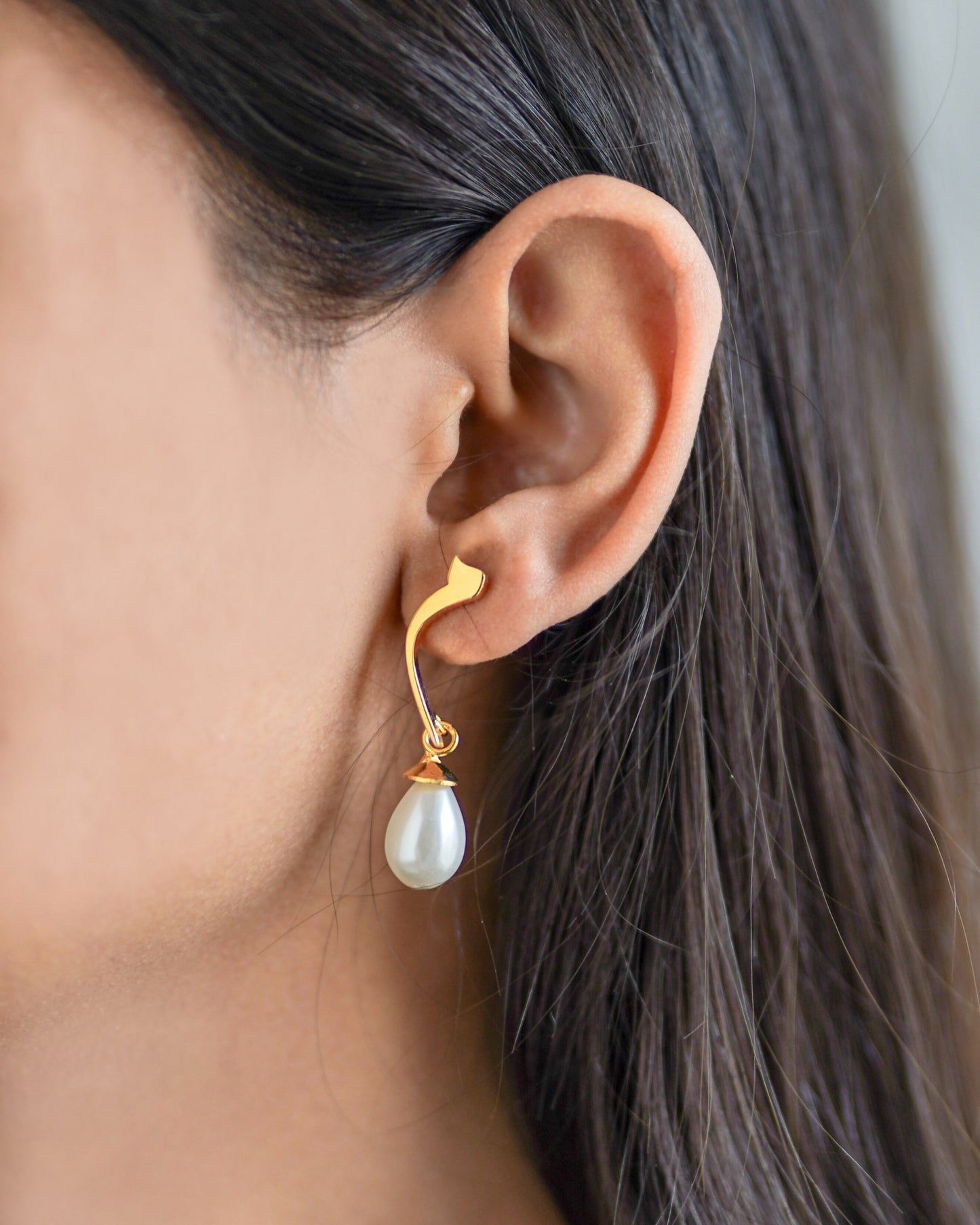 Calligraphed Initial Earrings