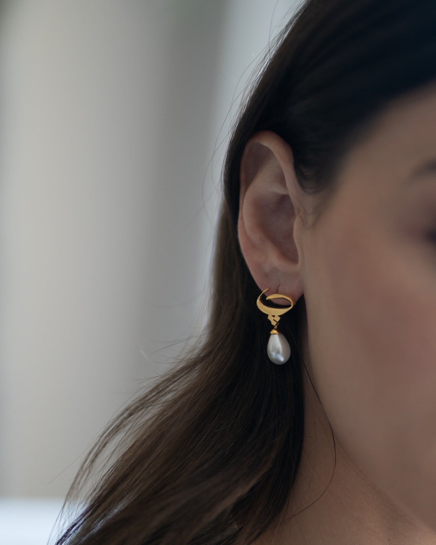 Calligraphed Initial Earrings