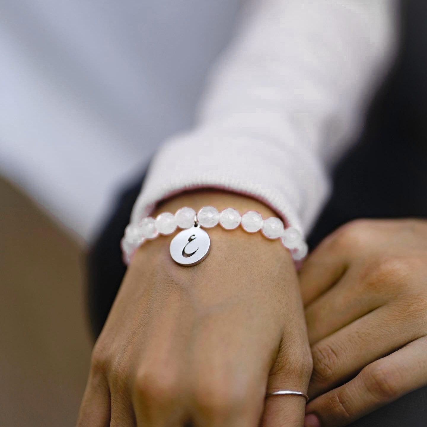 Milky White Bead Bracelet