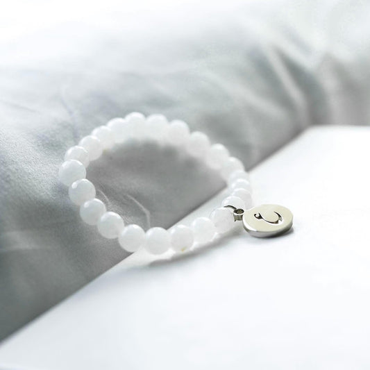 Milky White Bead Bracelet