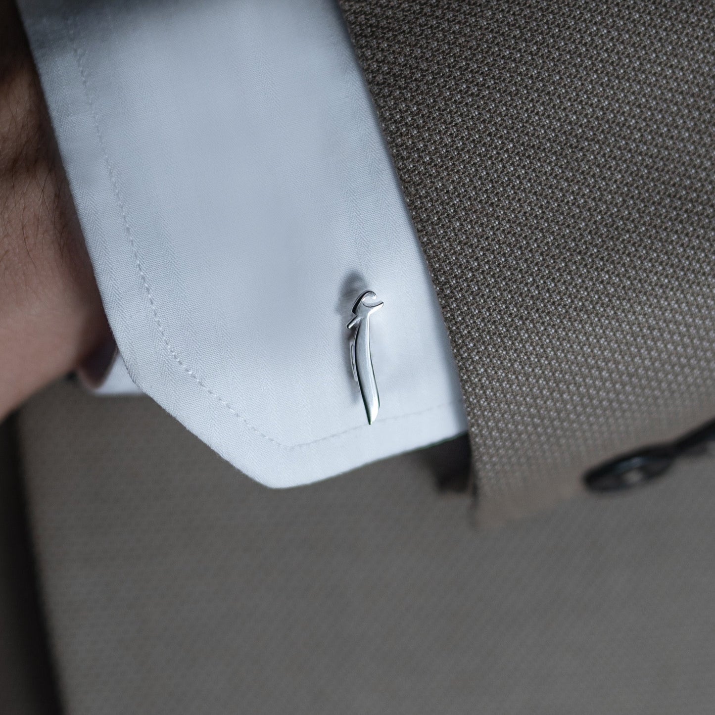 Calligraphed Initial Cufflinks