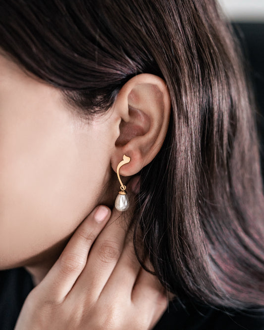 Calligraphed Initial Earrings م