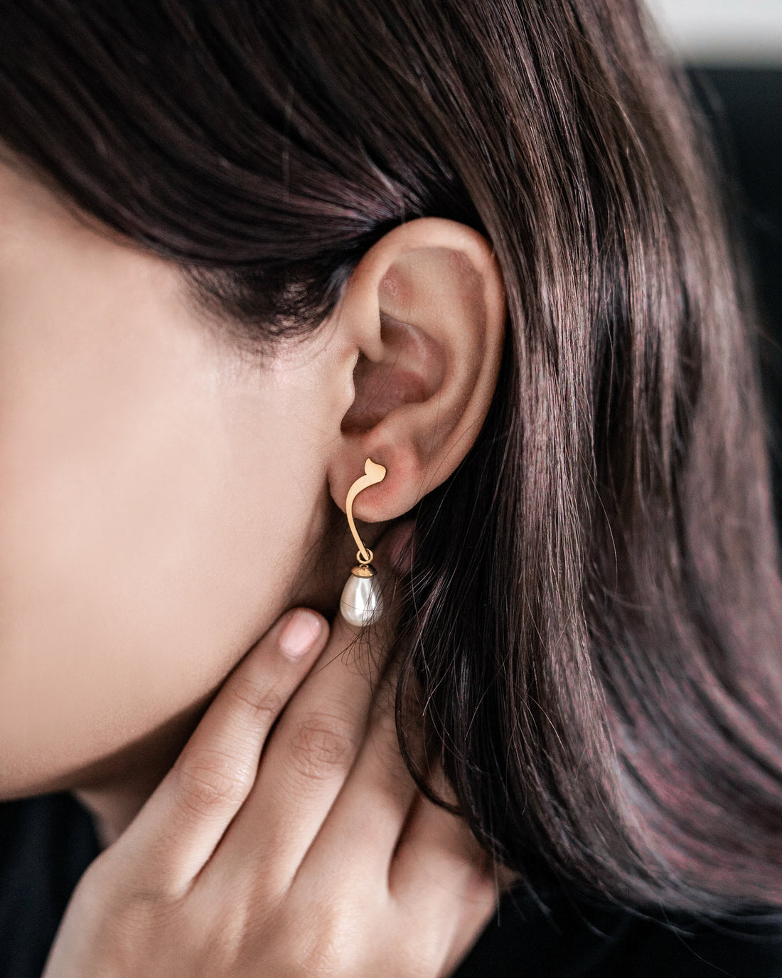 Calligraphed Initial Earrings م