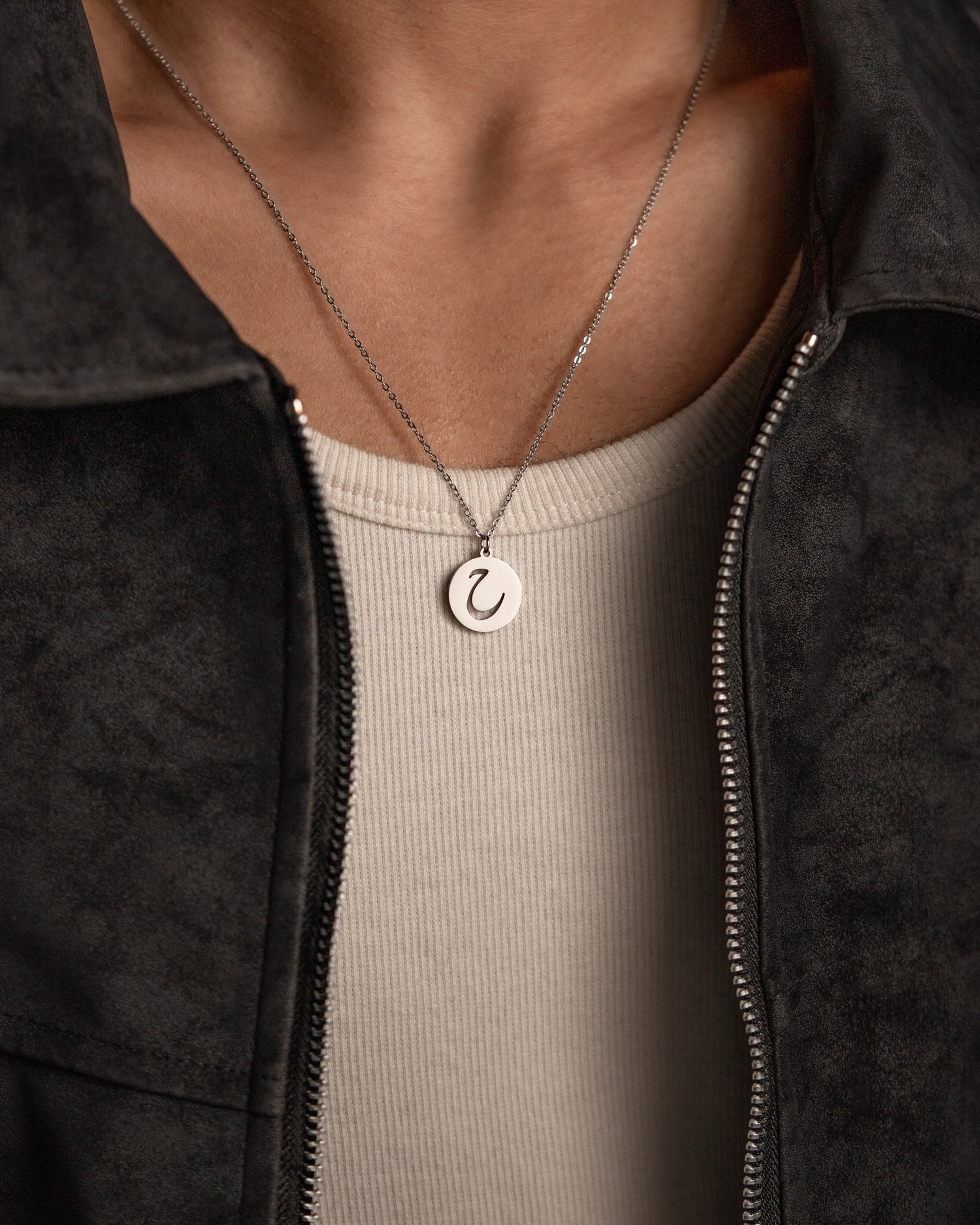 Initial Necklace (Silver) ط