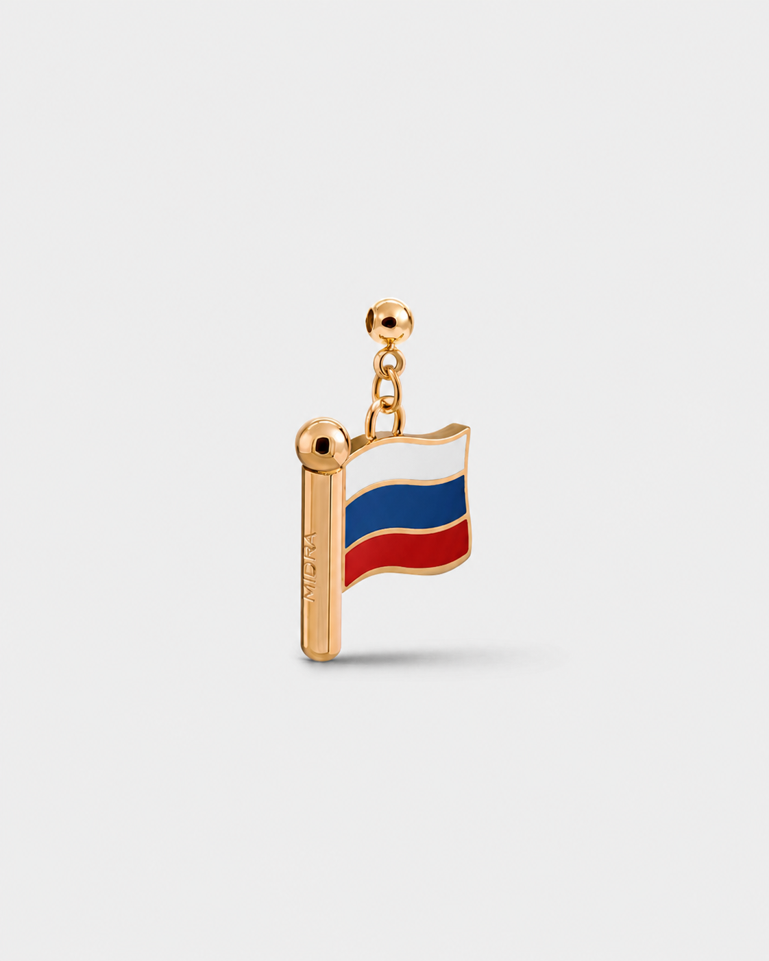 Charm flag Russia (Golden)