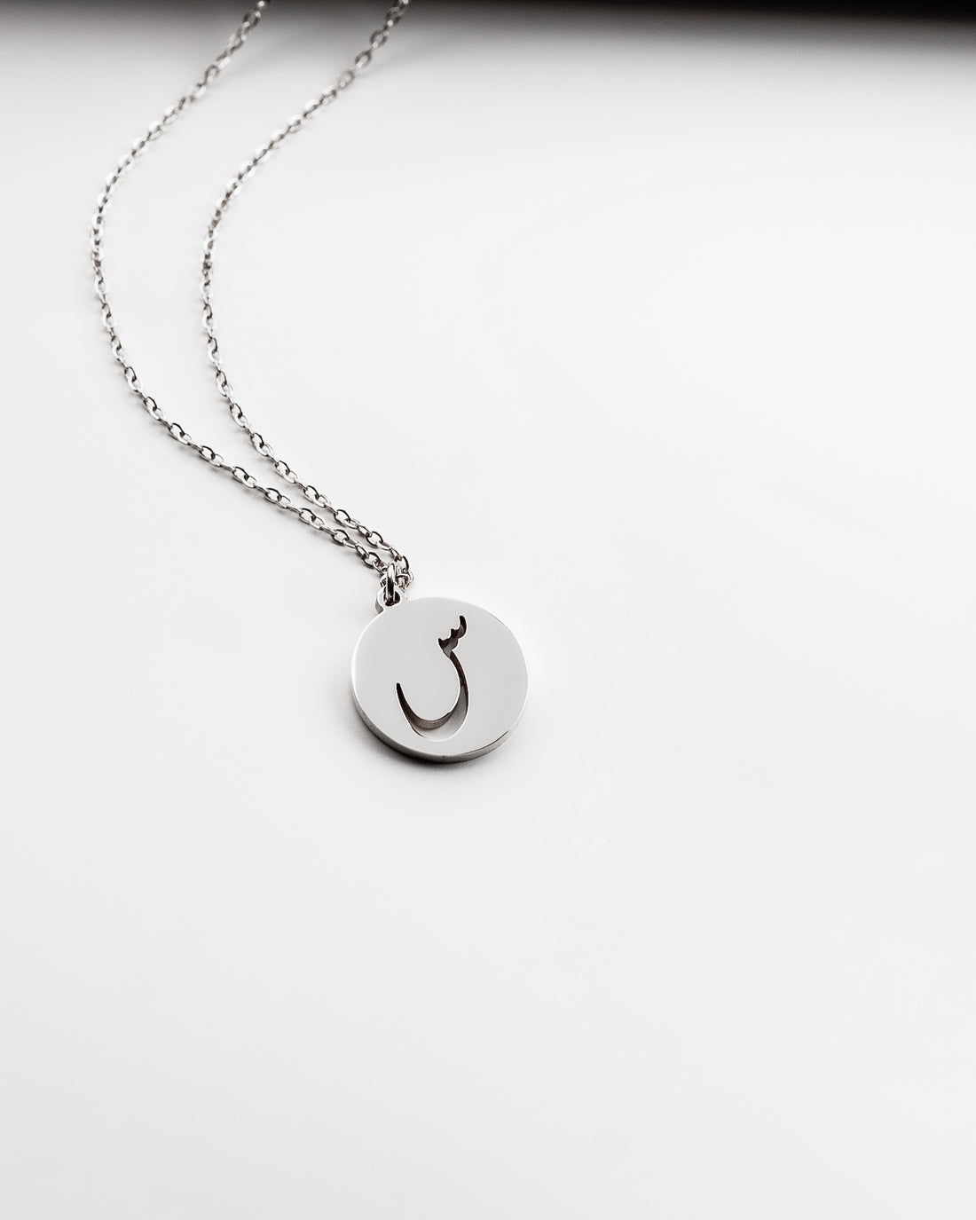 Initial Necklace (Silver) س