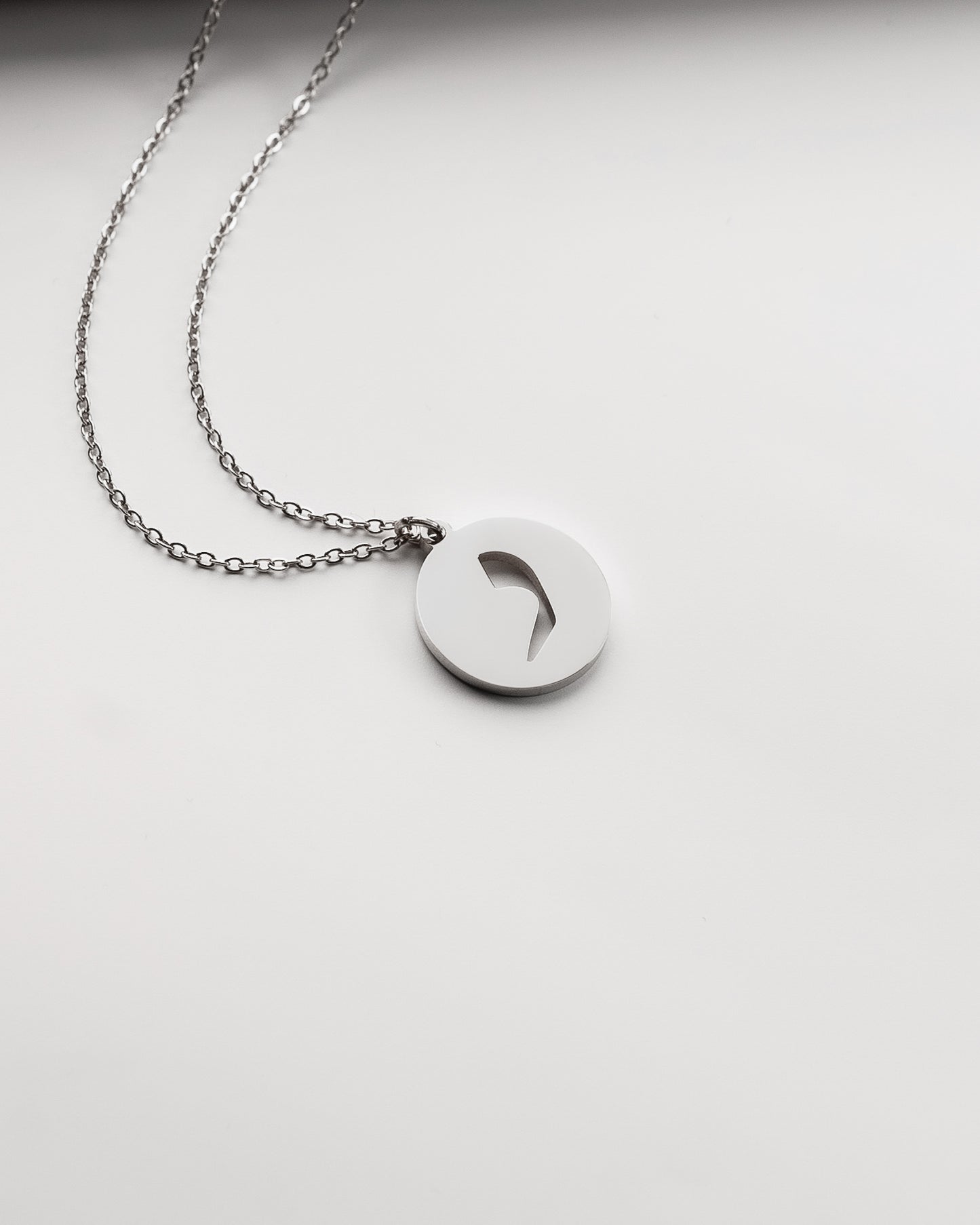 Initial Necklace (Silver) د