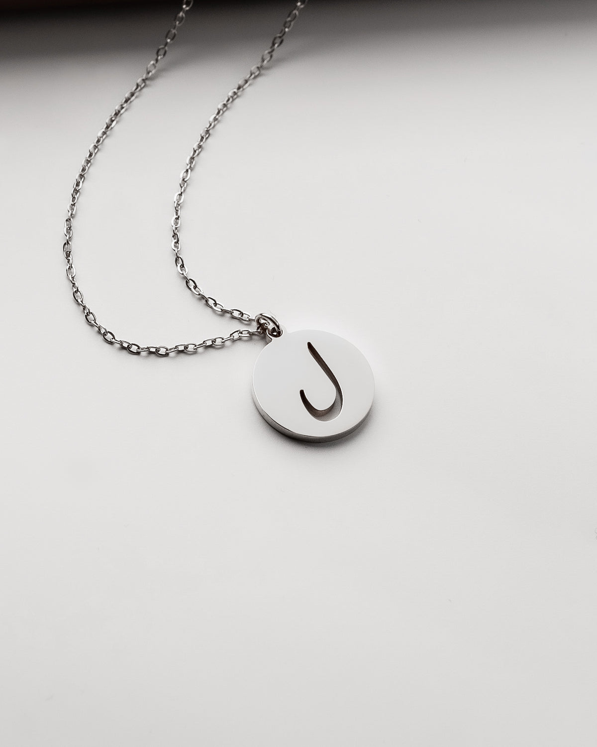 Initial Necklace (Silver) ل