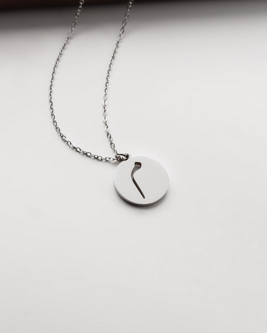 Initial Necklace (Silver) م