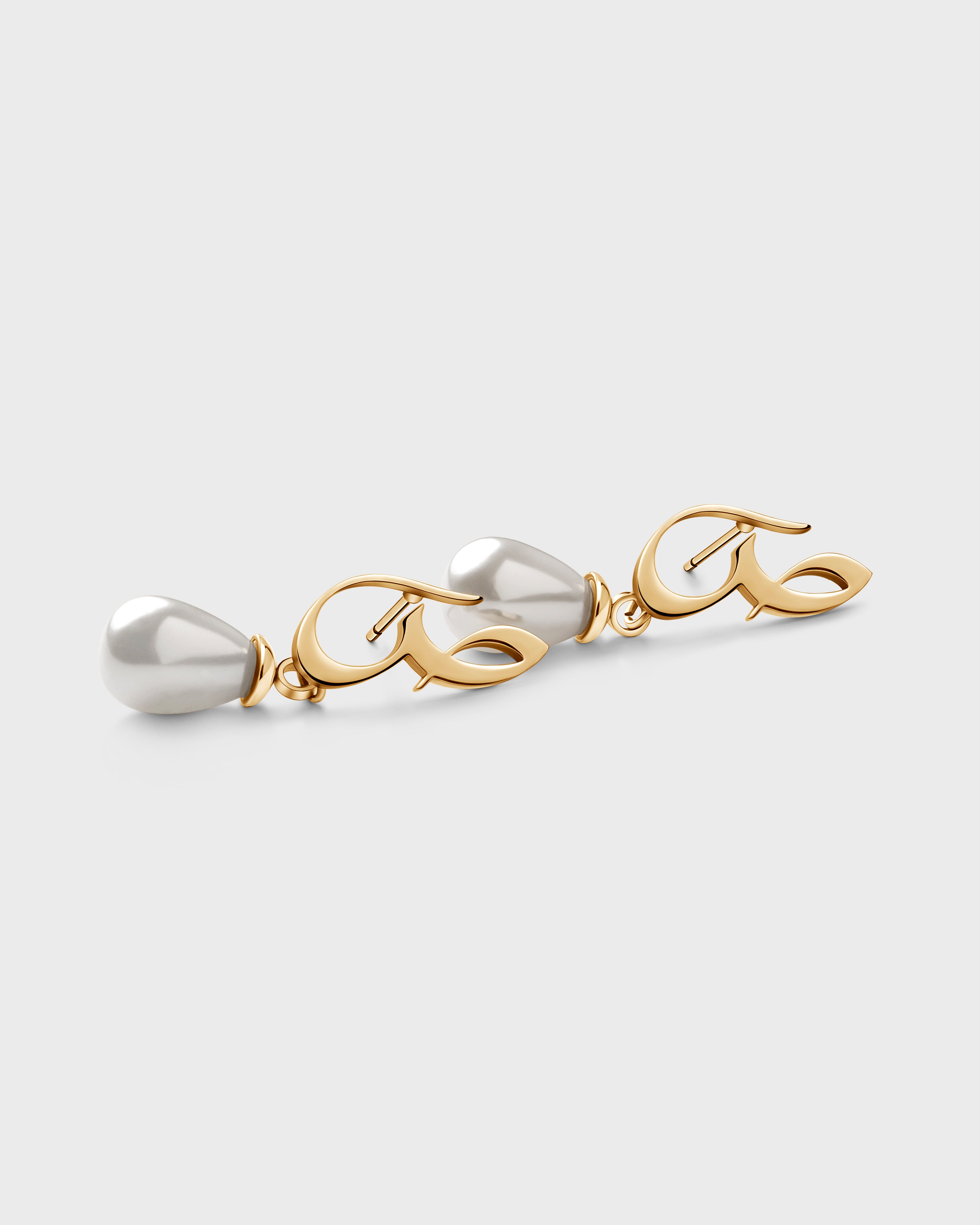Calligraphed Initial Earrings ص