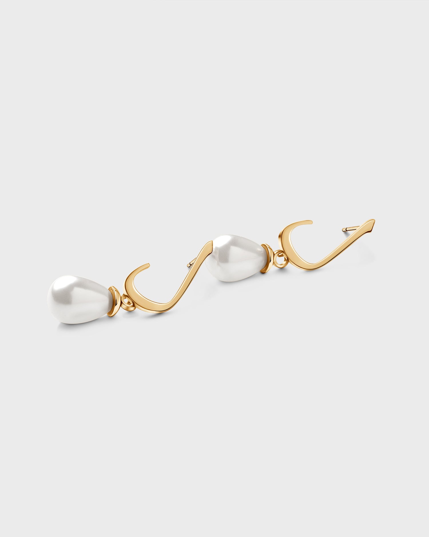 Calligraphed Initial Earrings ل