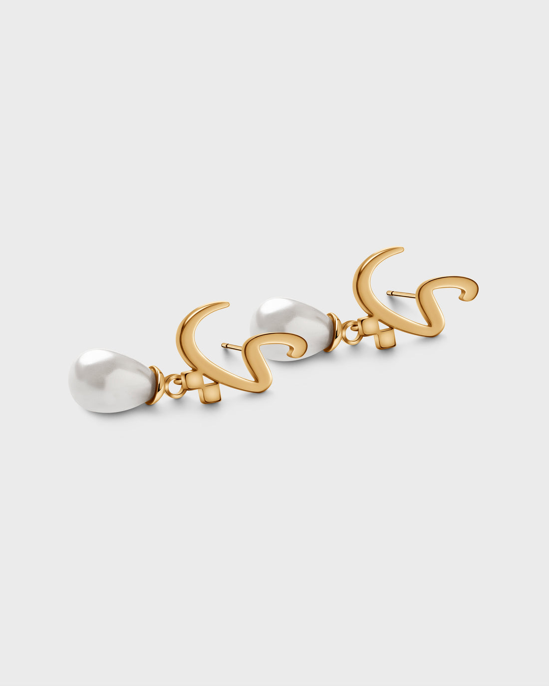 Calligraphed Initial Earrings ي
