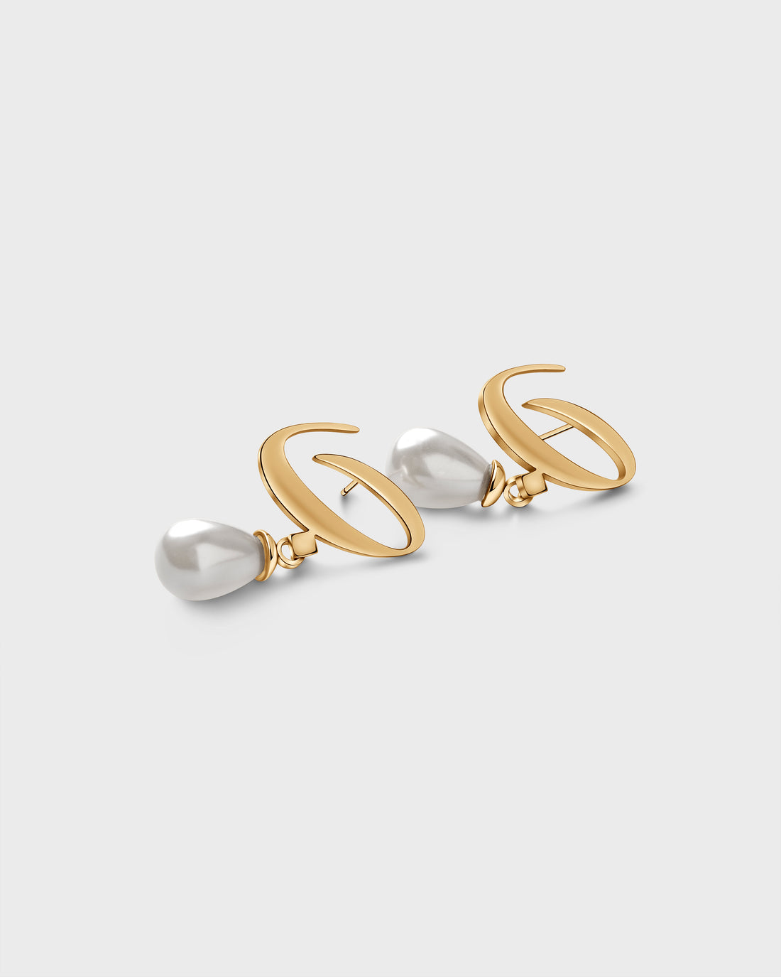 Calligraphed Initial Earrings ب