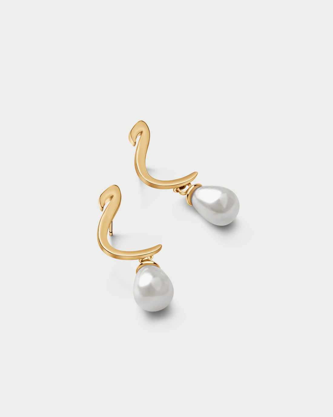 Calligraphed Initial Earrings ح