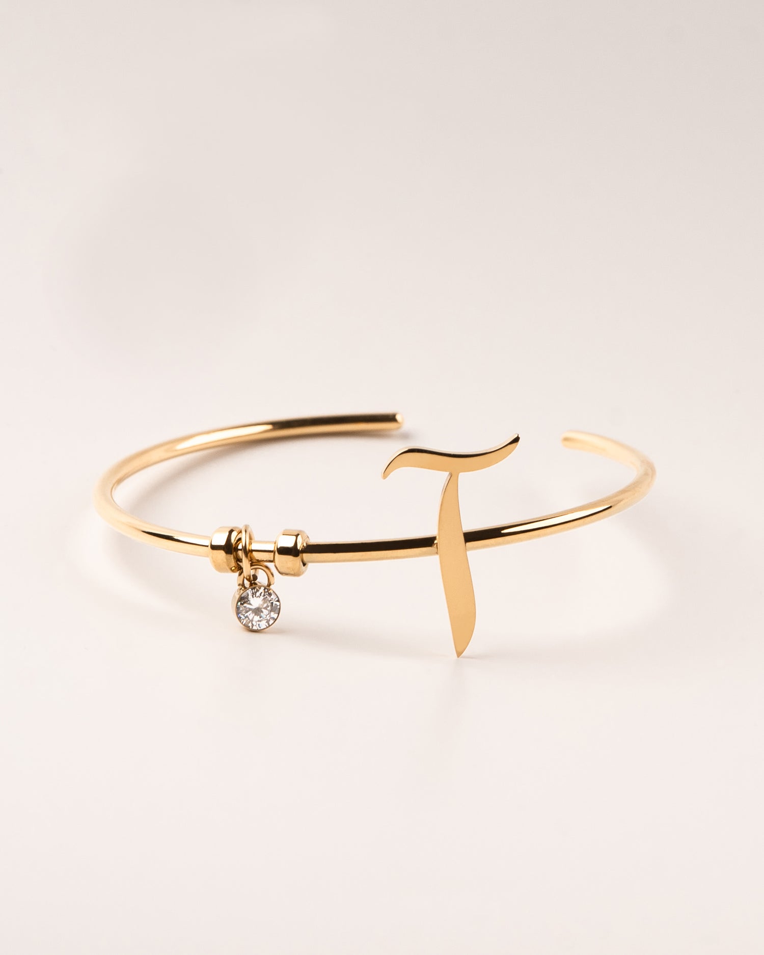 Calligraphed Initial Bracelet آ