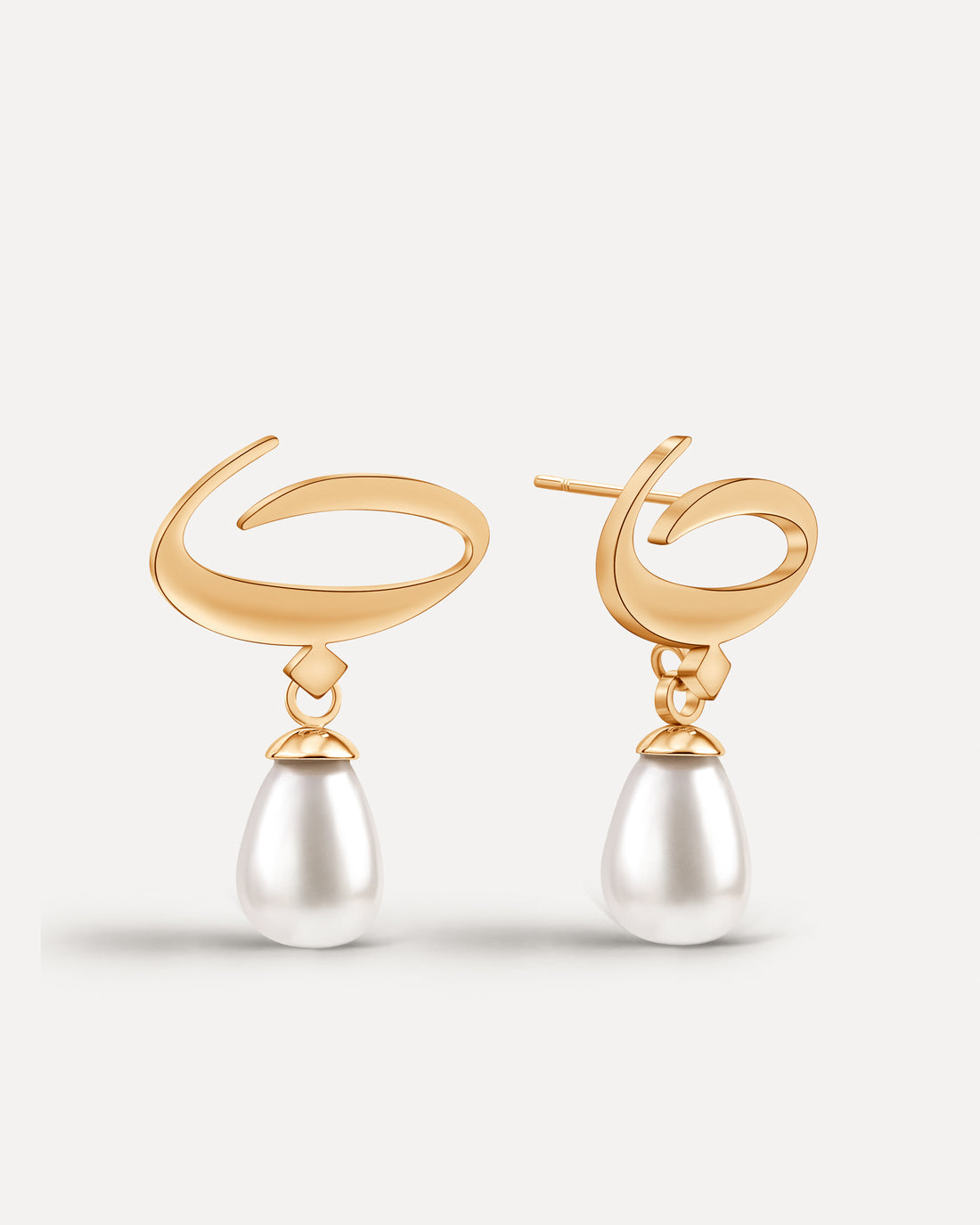Calligraphed Initial Earrings ب