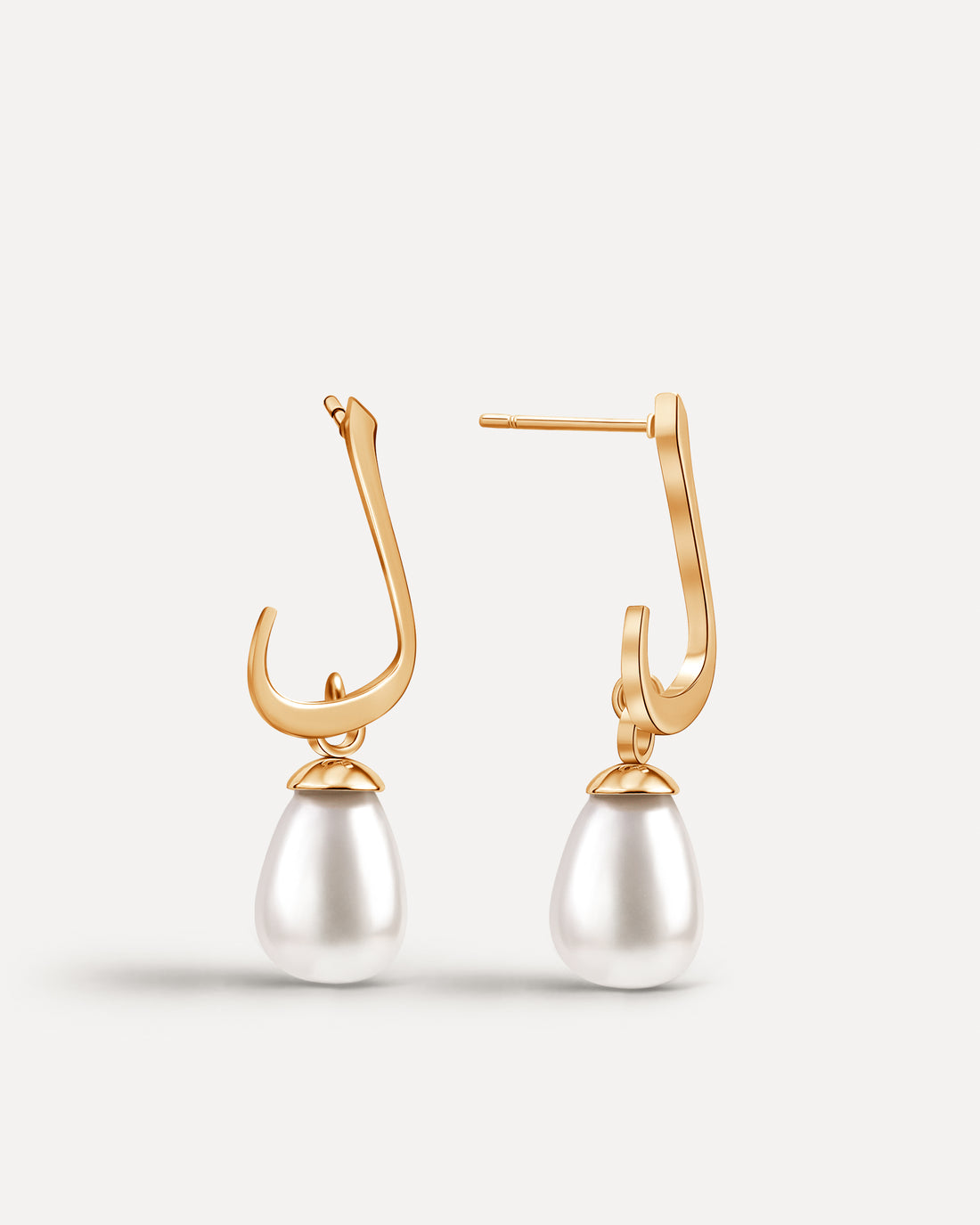 Calligraphed Initial Earrings ل