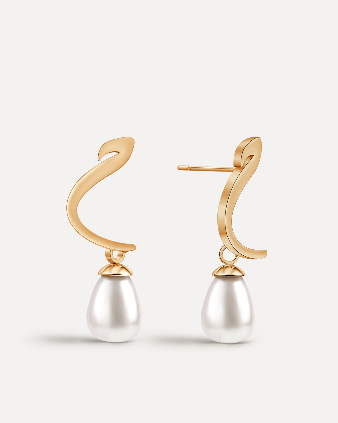 Calligraphed Initial Earrings ح