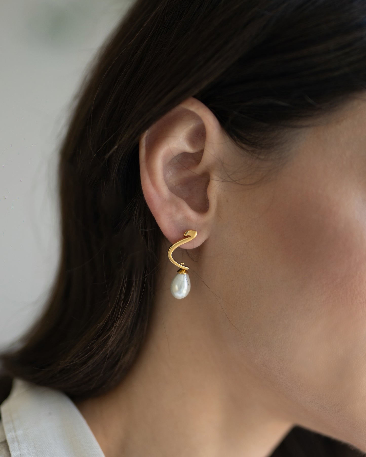 Calligraphed Initial Earring ح