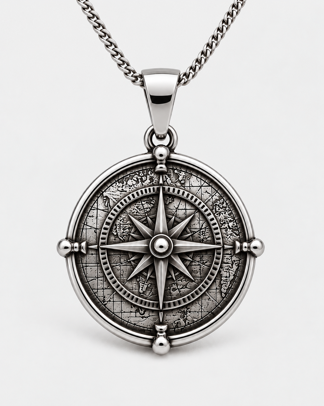 Compass Map Necklace