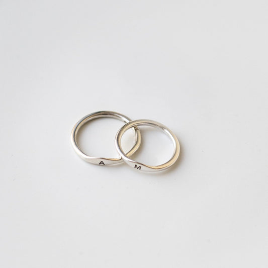 Dainty Initial Ring