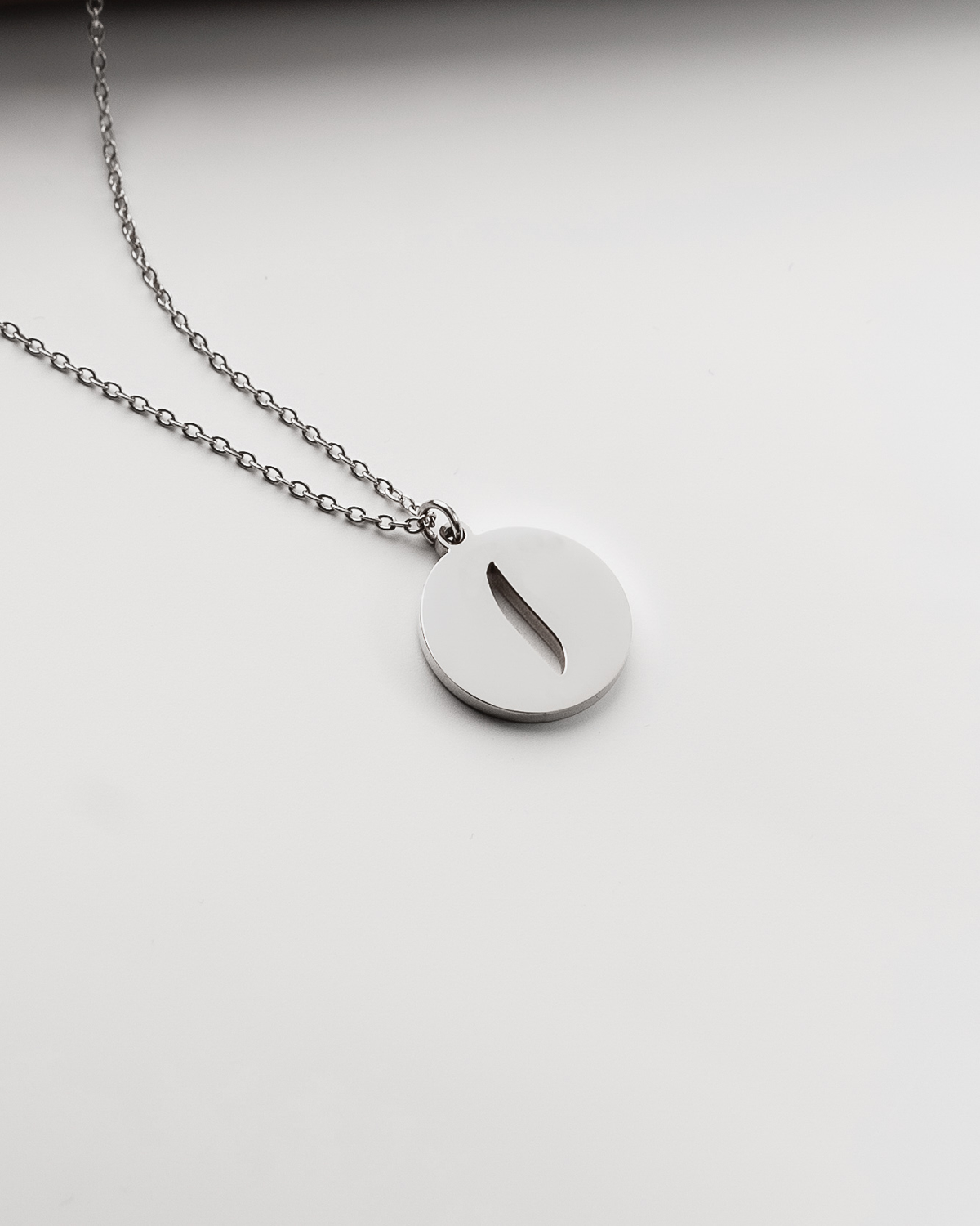 Initial Necklace (Silver) ا