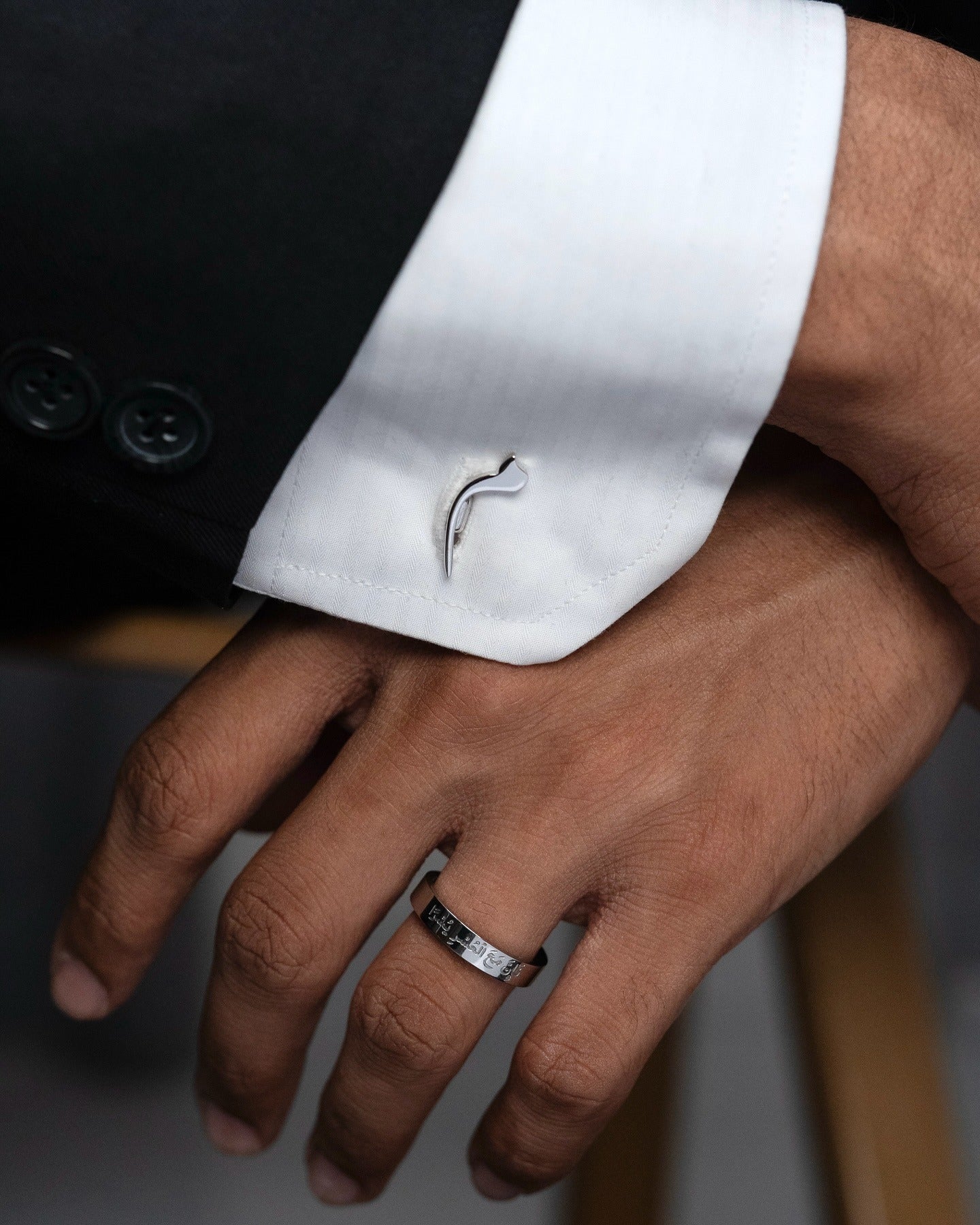 Calligraphed Initial Cufflinks