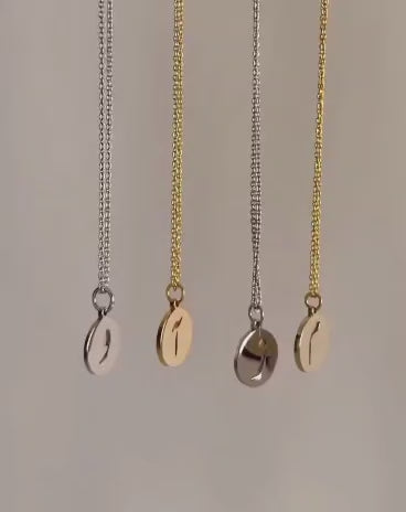 Initial Necklace (Silver) ط